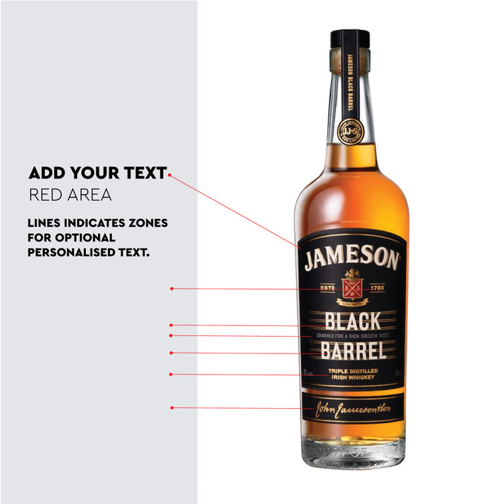 Personalised Label Jameson Whiskey Reserve Black Barrel