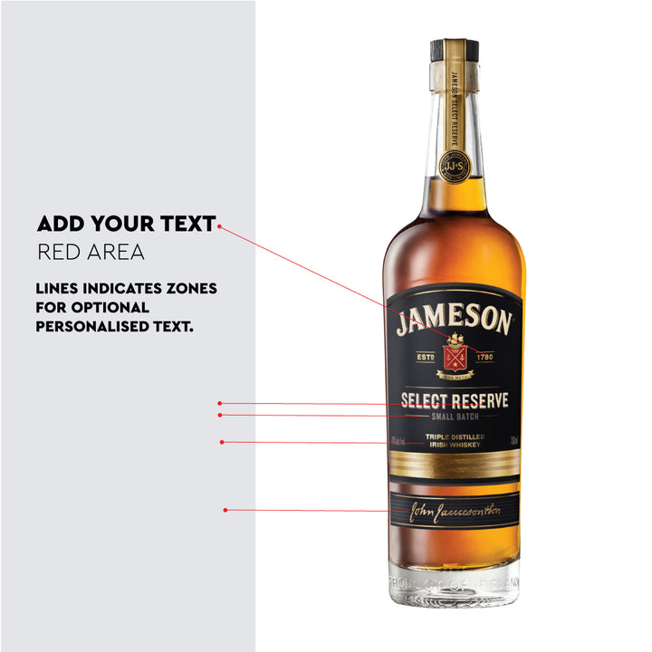 Personalised Label Jameson Whiskey Select Reserve