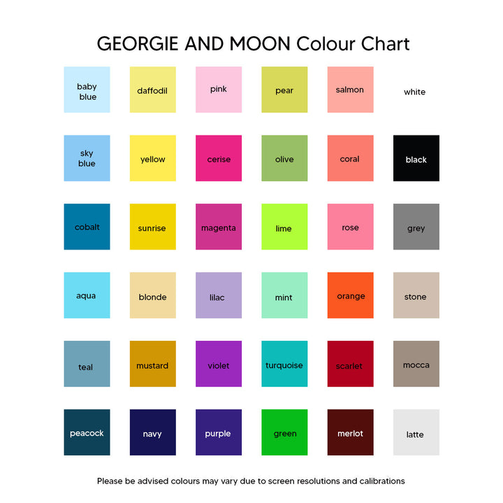 colour chart georgie and moon