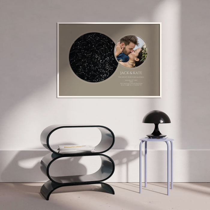 Personalised Star Map with Photo Circle