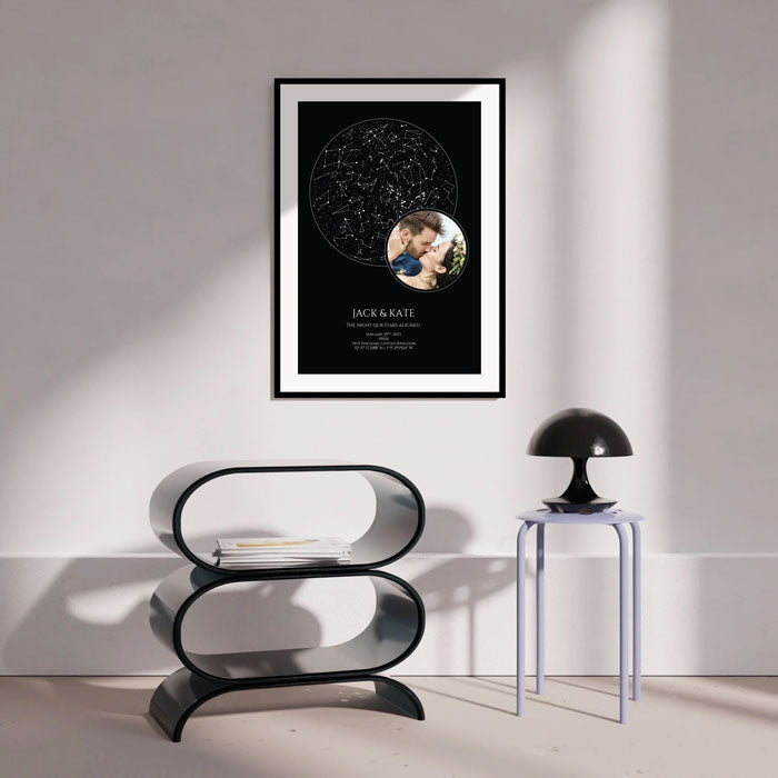 Personalised Star Map with Photo Circle