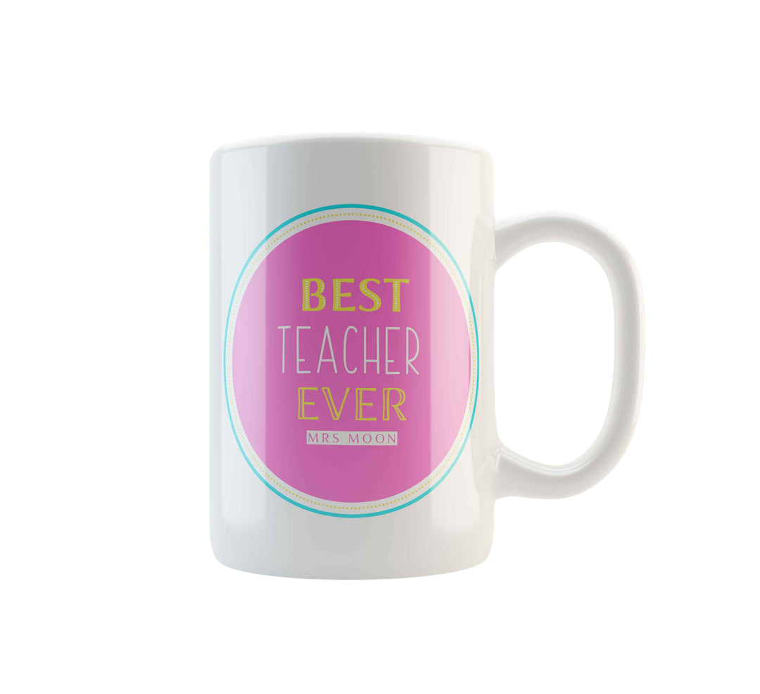 best teacher ever pink-mug-teacher - Georgie & Moon